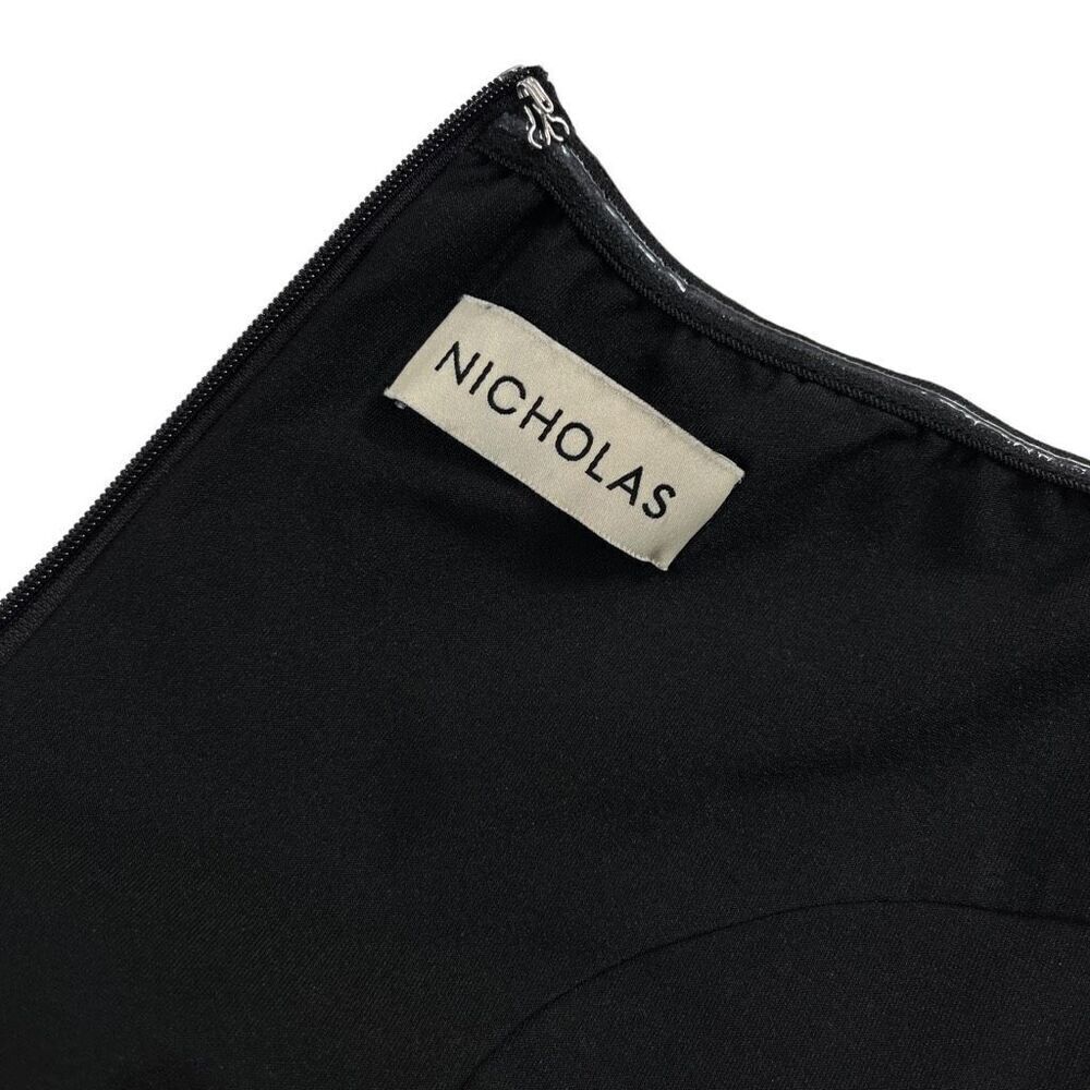 NICHOLAS Tena Deep V Sweetheart Gown in Black - Picture 8 of 10